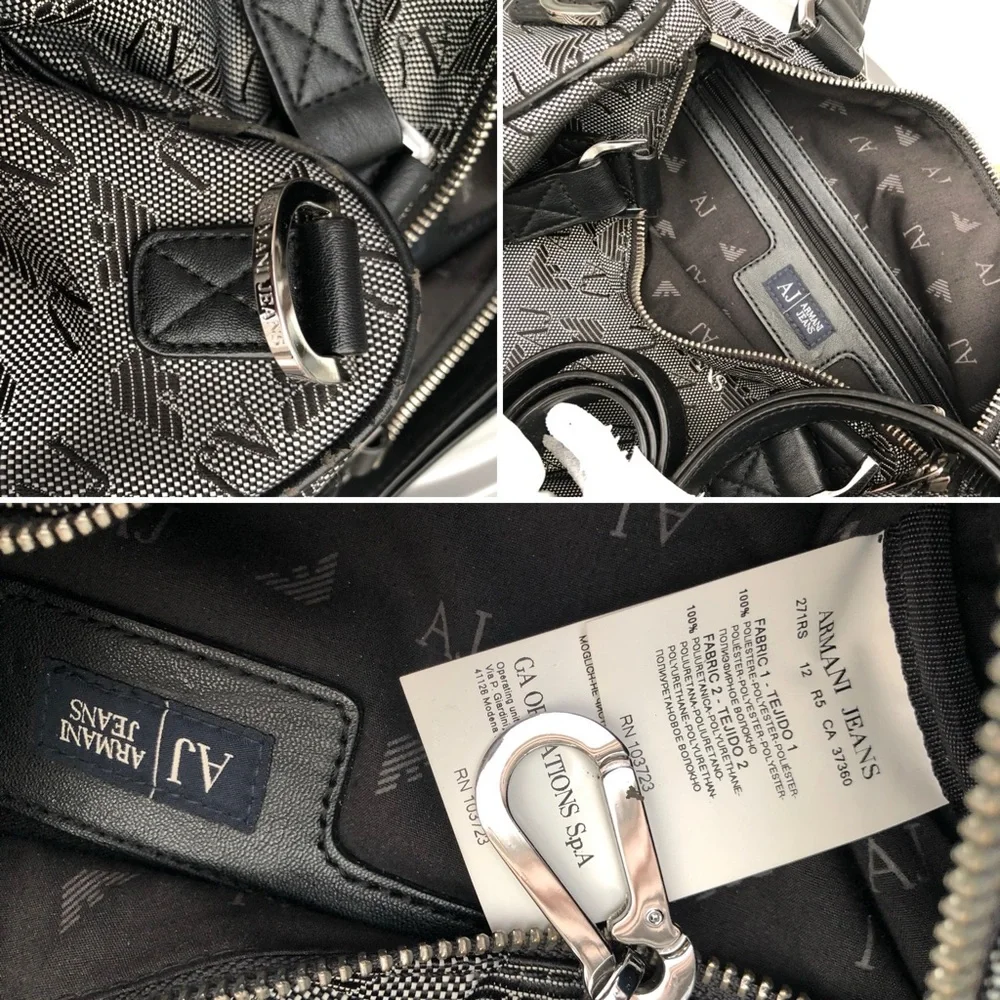 Armani Jeans Monochrome Patterned Tote
